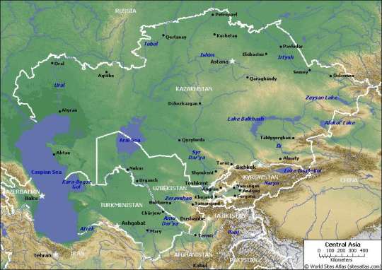 kazakh map